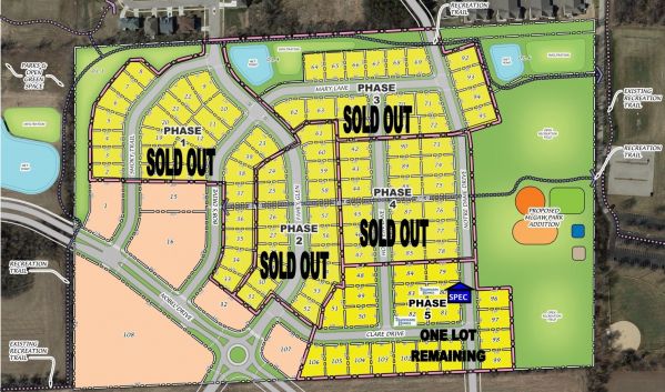 Fahey Fields Map of the available lots in the development.